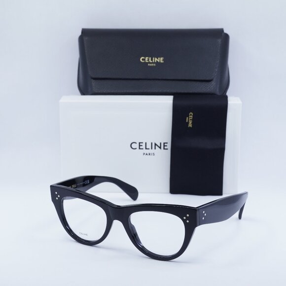 Celine CL5003IN 001 Cat Eye Eyeglasses 50mm – Black - Picture 1 of 10